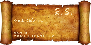 Ruck Sára névjegykártya